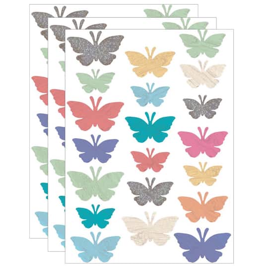 Teacher Created Resources Home Sweet Classroom Butterflies Accents, 3 Packs of 60